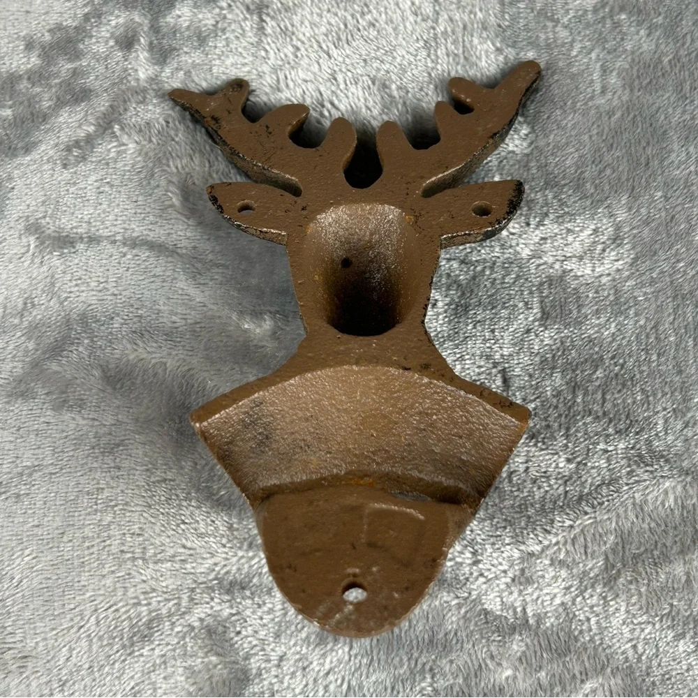 Cast Iron Deer Bottle Opener Gift For Deer Hunters Man Cave Beer Enthusiast Gift